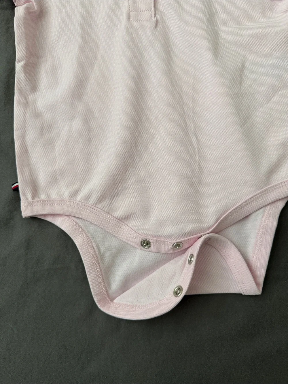 Tommy Hilfiger My First Polo Baby Bodysuit 12M Pink NWT